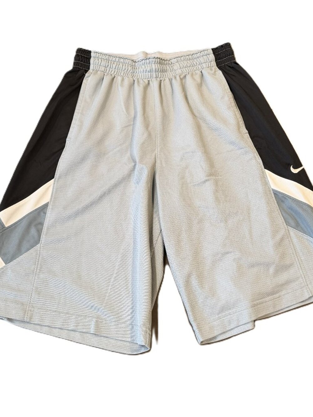 Nike Dri-FIT Glide Men's Basketball Shorts Gray Black White Size Large